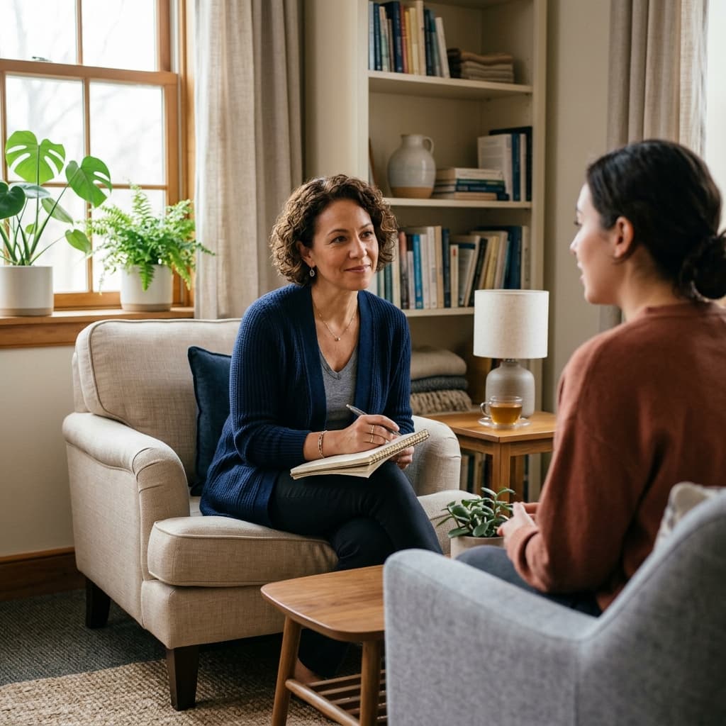 Therapist and patient in session